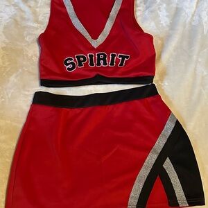Spirit Red and Silver Cheer Halloween Outfit